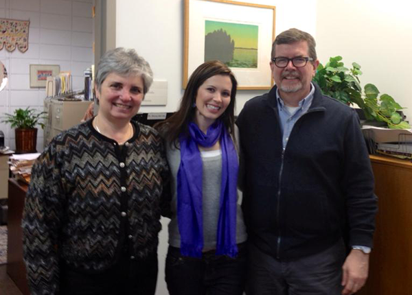 Lange with John Mehm and Anne Pidano